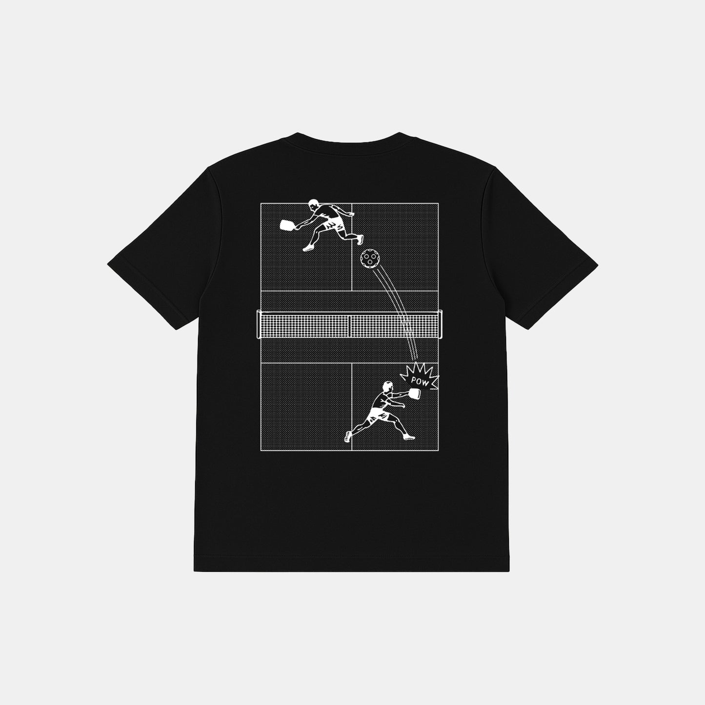 Retro Revival Court Pickleball Tee (Black) - KTCHN