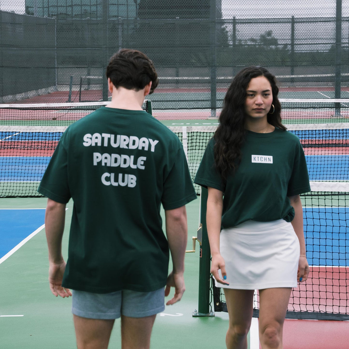 Saturday Paddle Club Pickleball Tee (Dark Green) - KTCHN