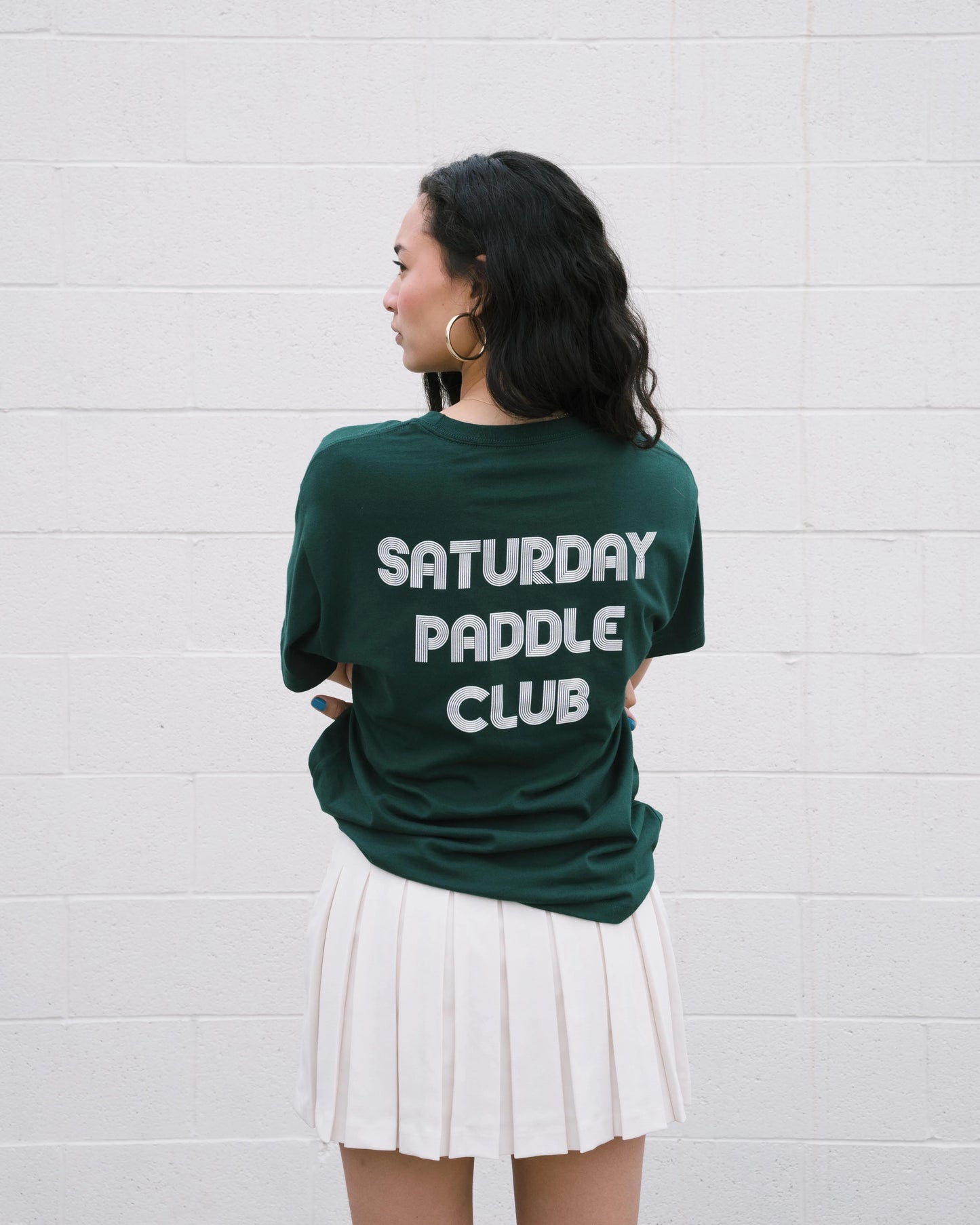 Saturday Paddle Club Pickleball Tee (Dark Green) - KTCHN