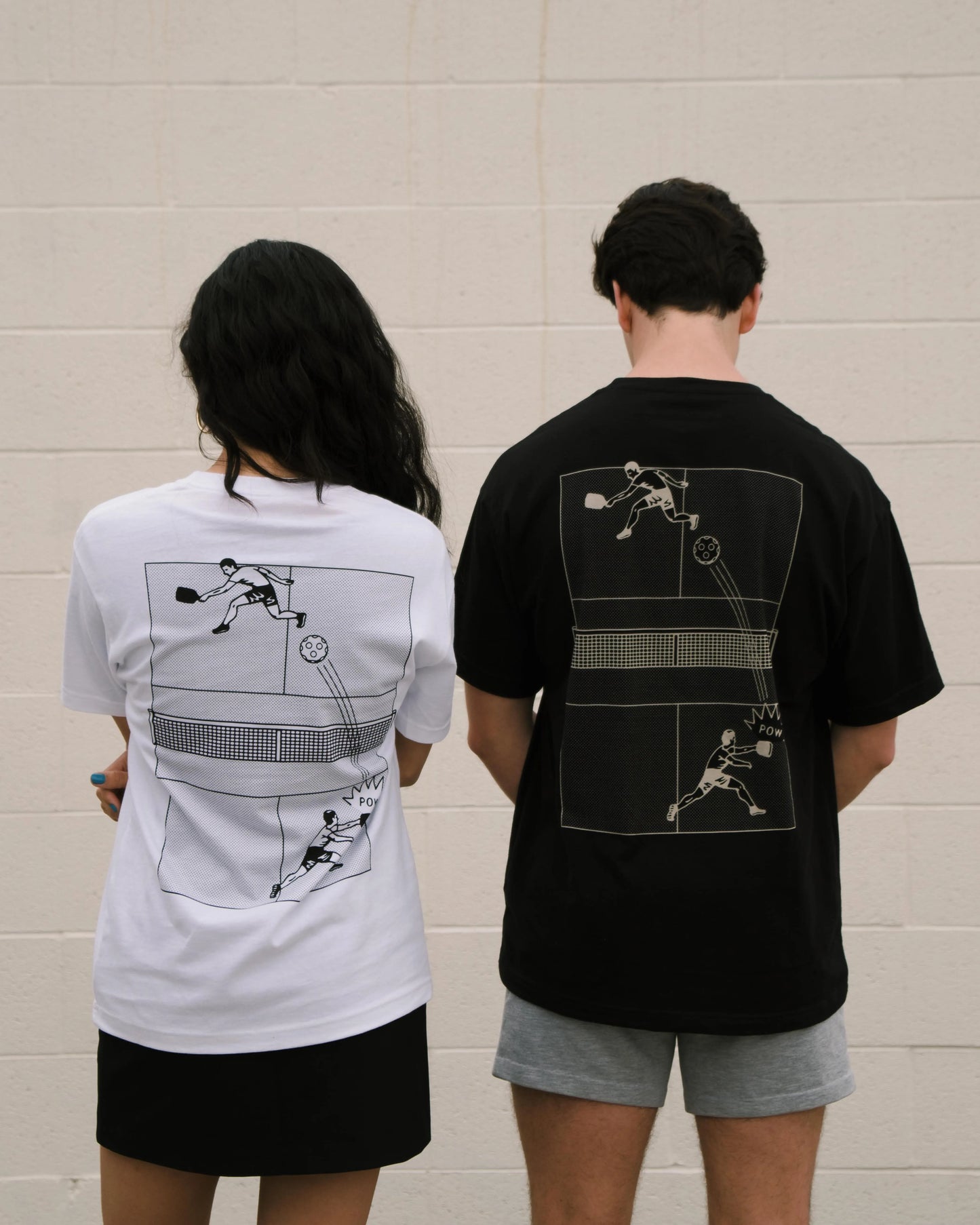Retro Revival Court Pickleball Tee (Black) - KTCHN