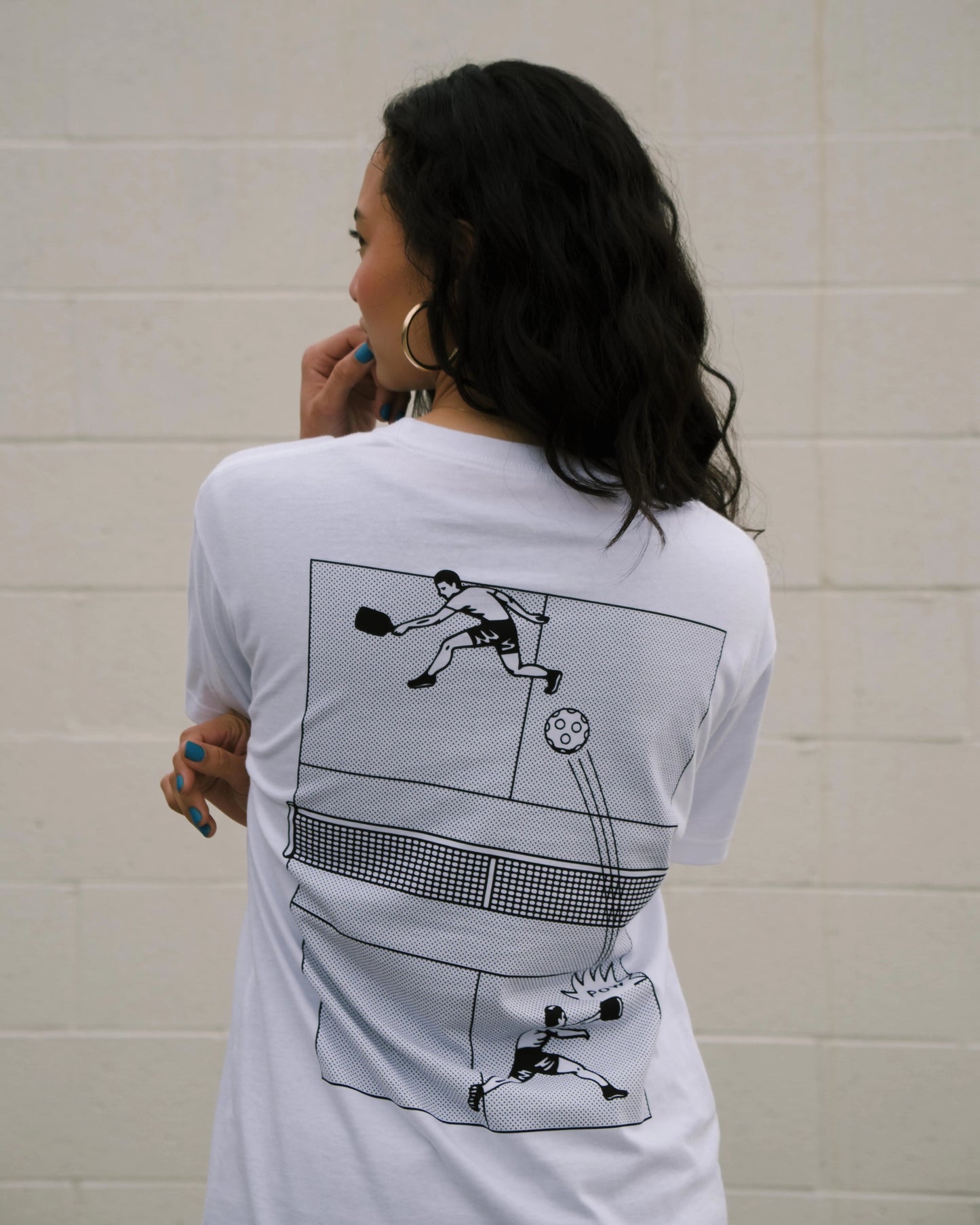 Retro Revival Court Pickleball Tee (Black) - KTCHN