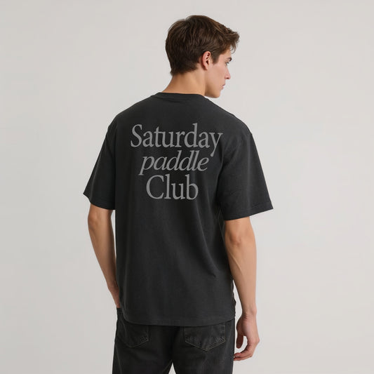 Saturday Paddle Club Pickleball Tee (Dark Gray)