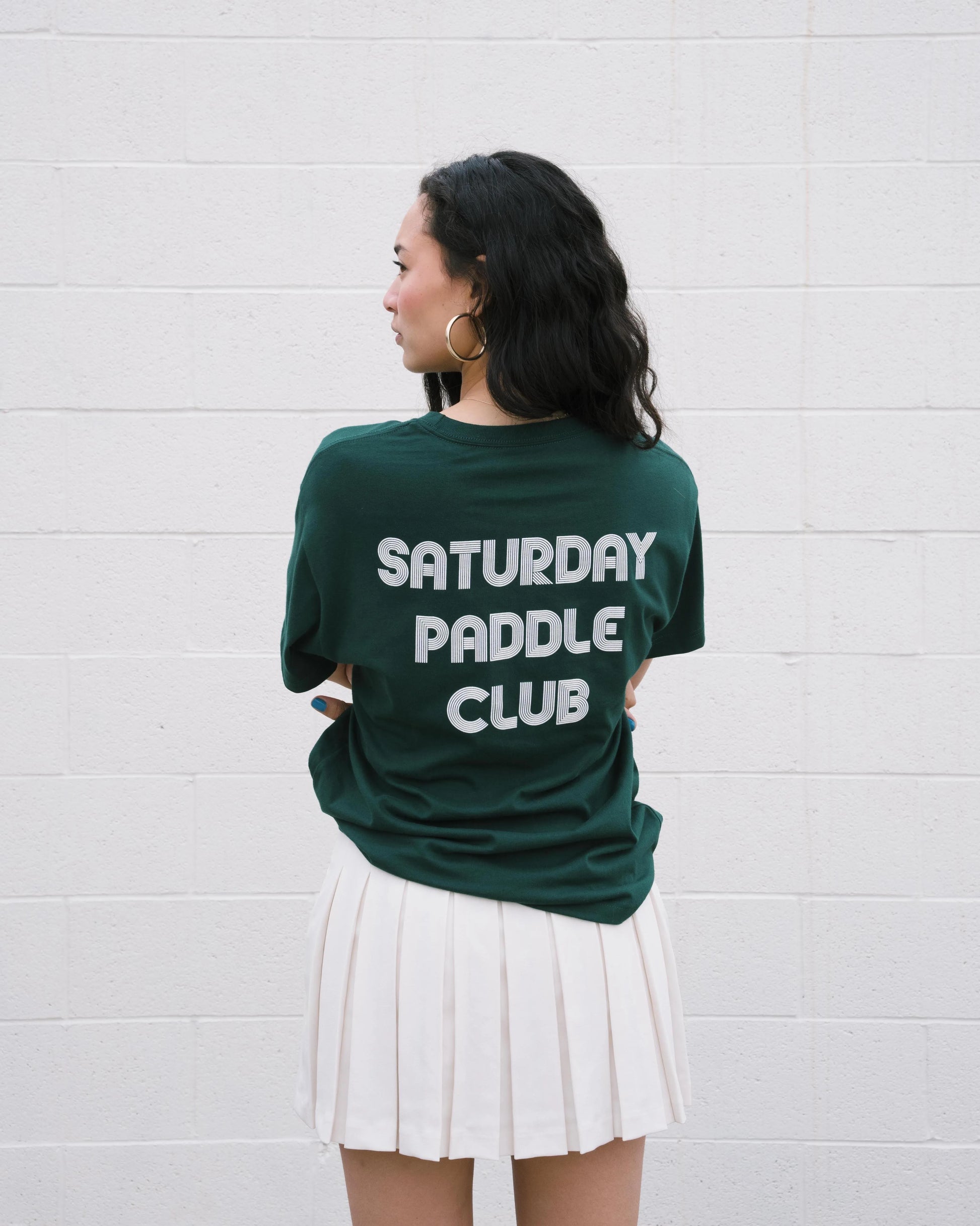 Saturday Paddle Club Pickleball Tee (Dark Green) - KTCHN