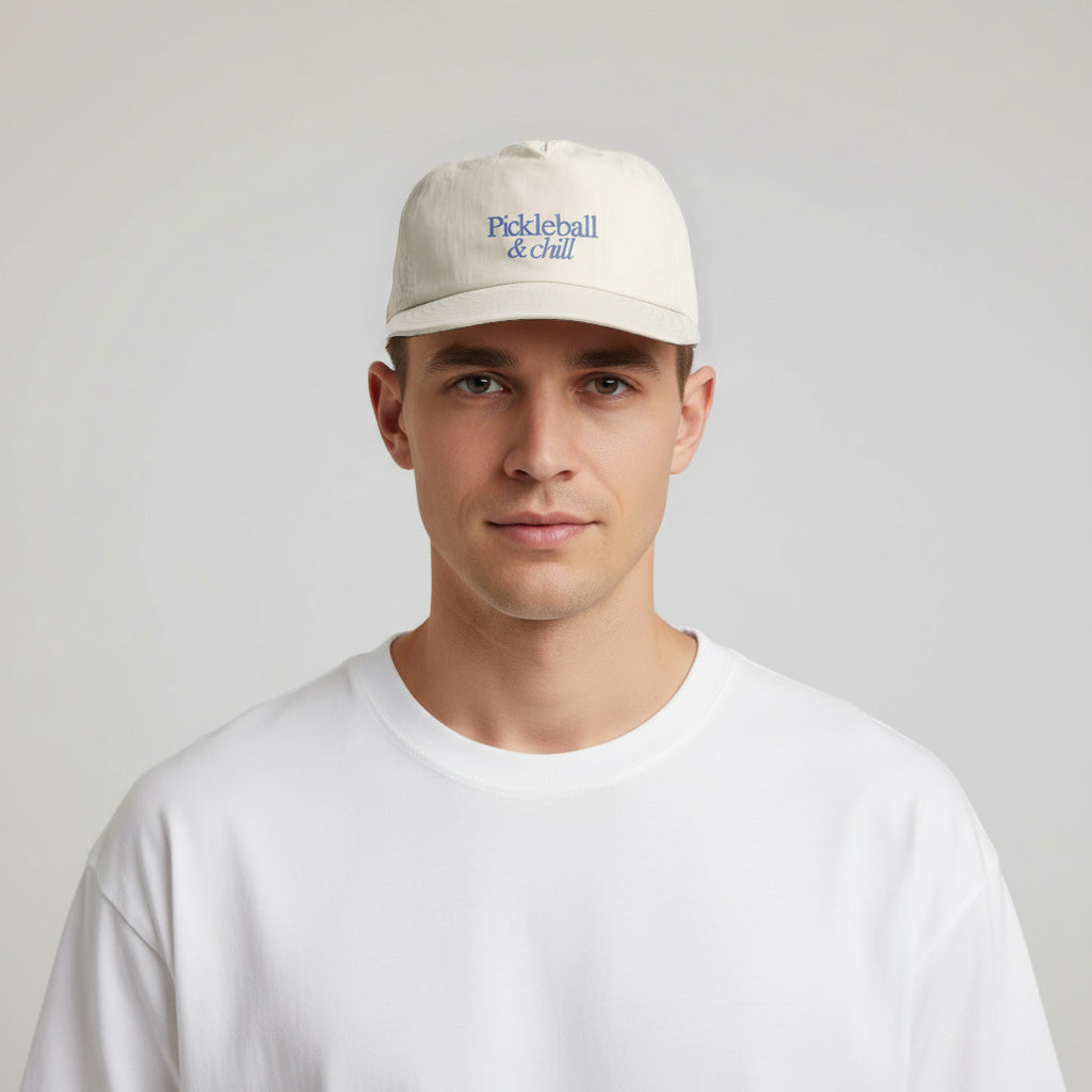 Pickleball & Chill Court Cap (Bone)
