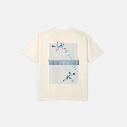 Retro Court Pickleball Tee (Ivory) - KTCHN